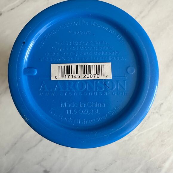 blue Crayola 11.5 oz Thermos Lid Bottle Insulated Container Bradshaw A. Aronson - Picture 4 of 5